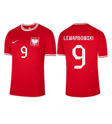 Polen Robert Lewandowski #9 Bortedrakt VM 2022 Kortermet